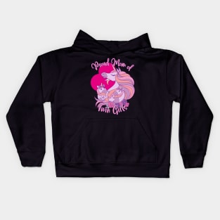 Unicorn Twins - Proud Mom of Twin Girls Kids Hoodie